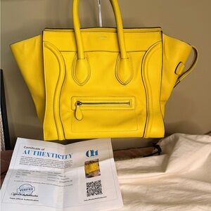 Celine Luggage Mini Bag in grainy leather